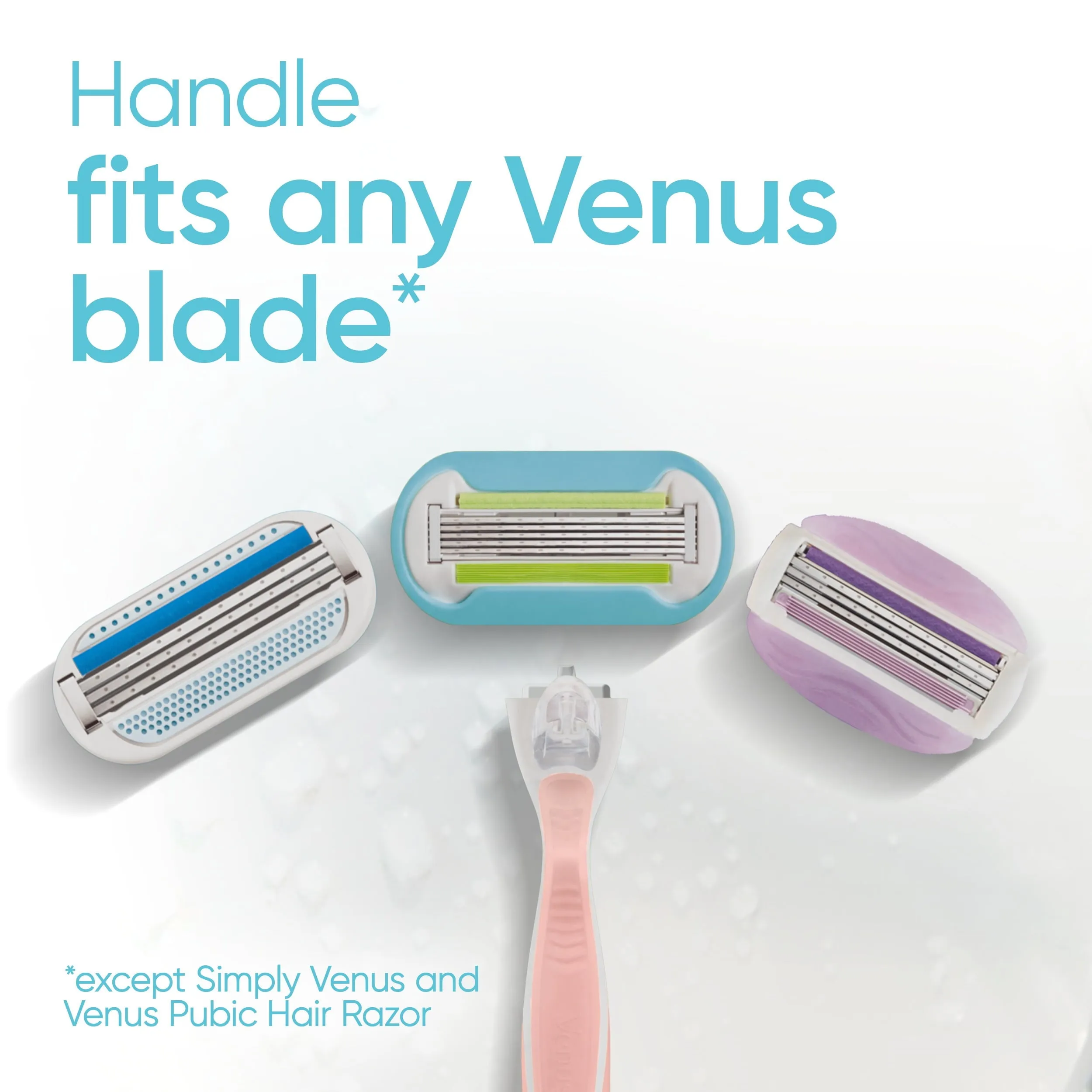 Venus Extra Smooth Pink Women's Razor Handle   2 Blade Refills