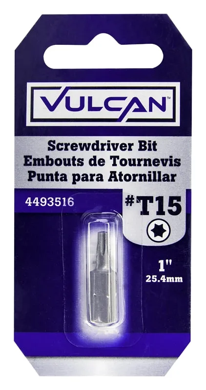 Vulcan 307321OR Screwdriver Bit, Hex Shank, S2 Chrome Molybdenum Steel :CD: QUANTITY: 1