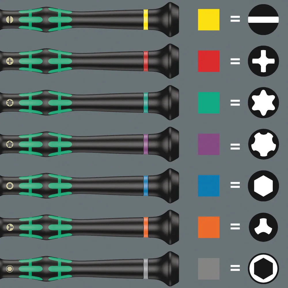 Wera 118154 6pc 2067/6 TORX¨ BO Kraftform Micro Screwdriver Set