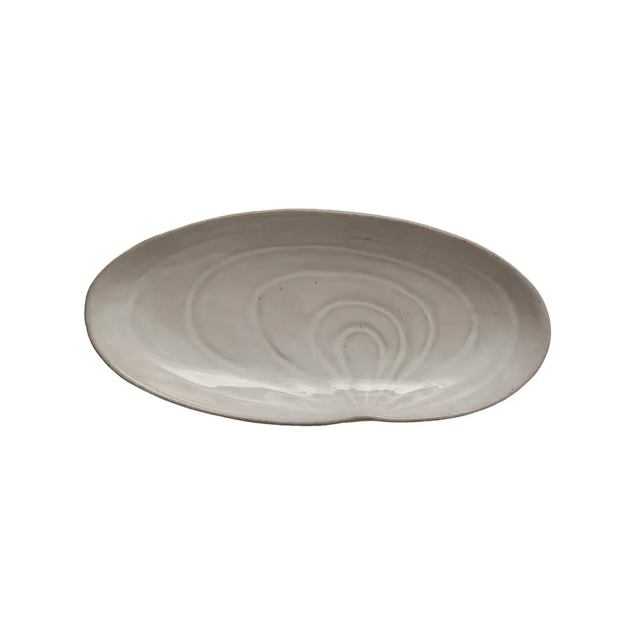 White Shell Razor Clam Plate