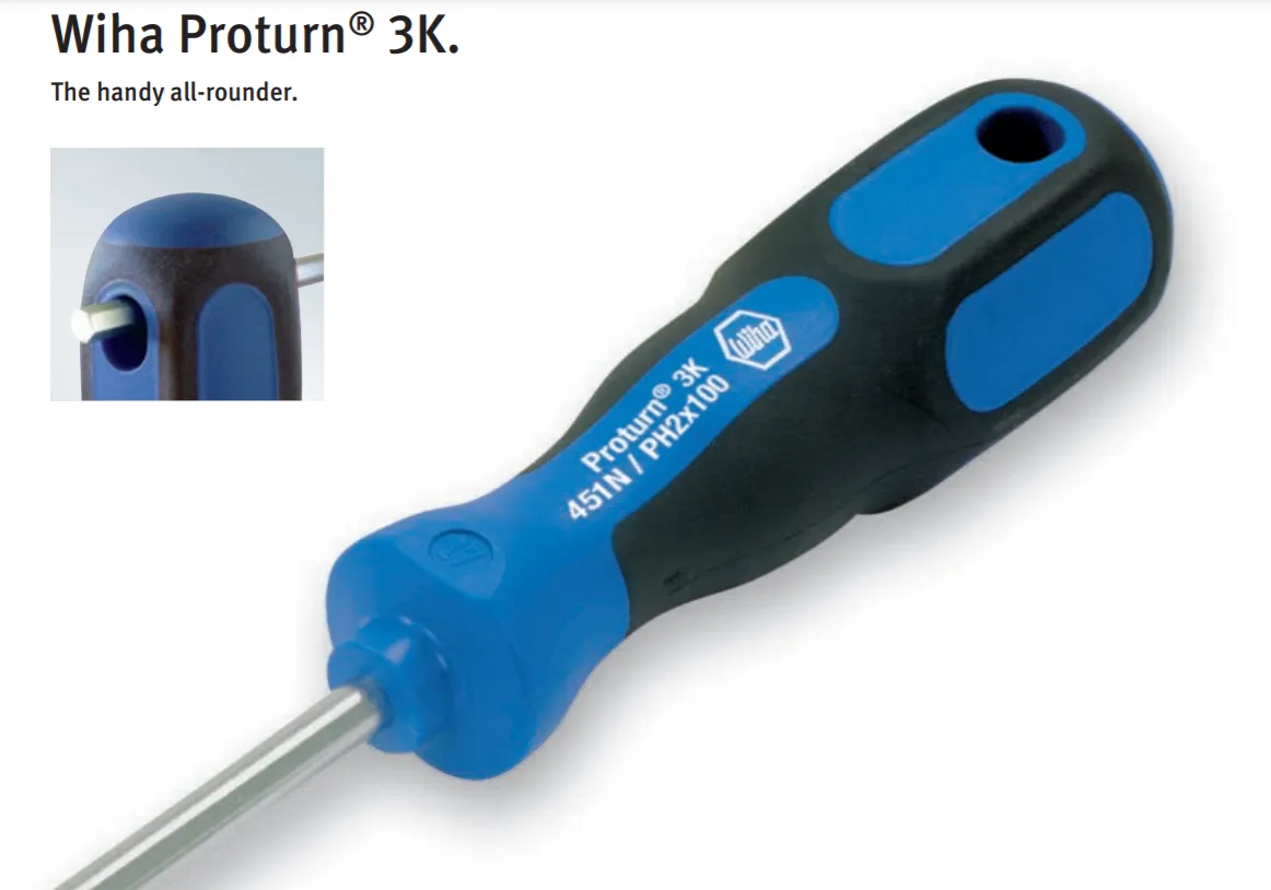 Wiha Proturn® 3K Phillips Screwdriver   PH1 x 80mm