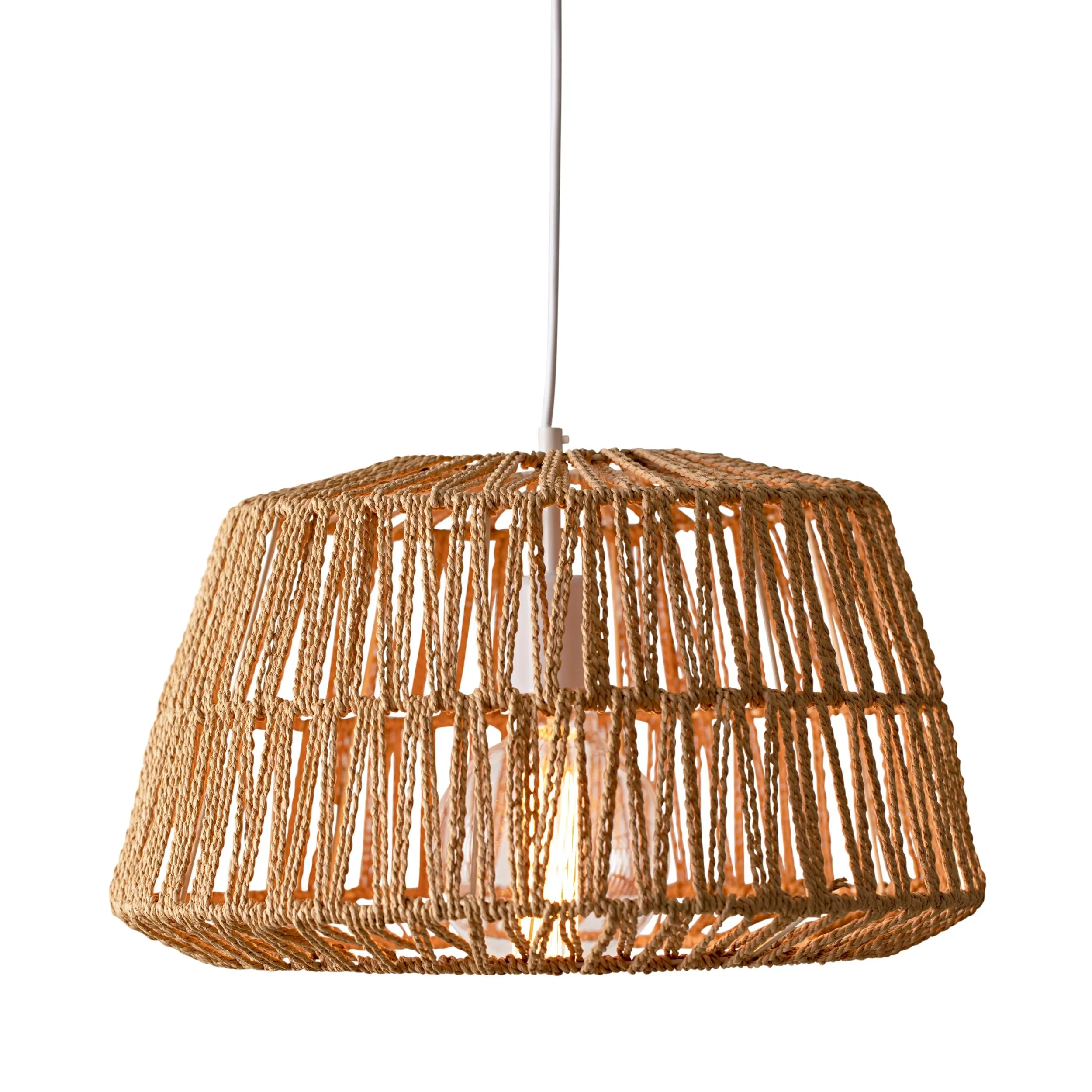 Woven Jute Bell Natural Pendant 25cm