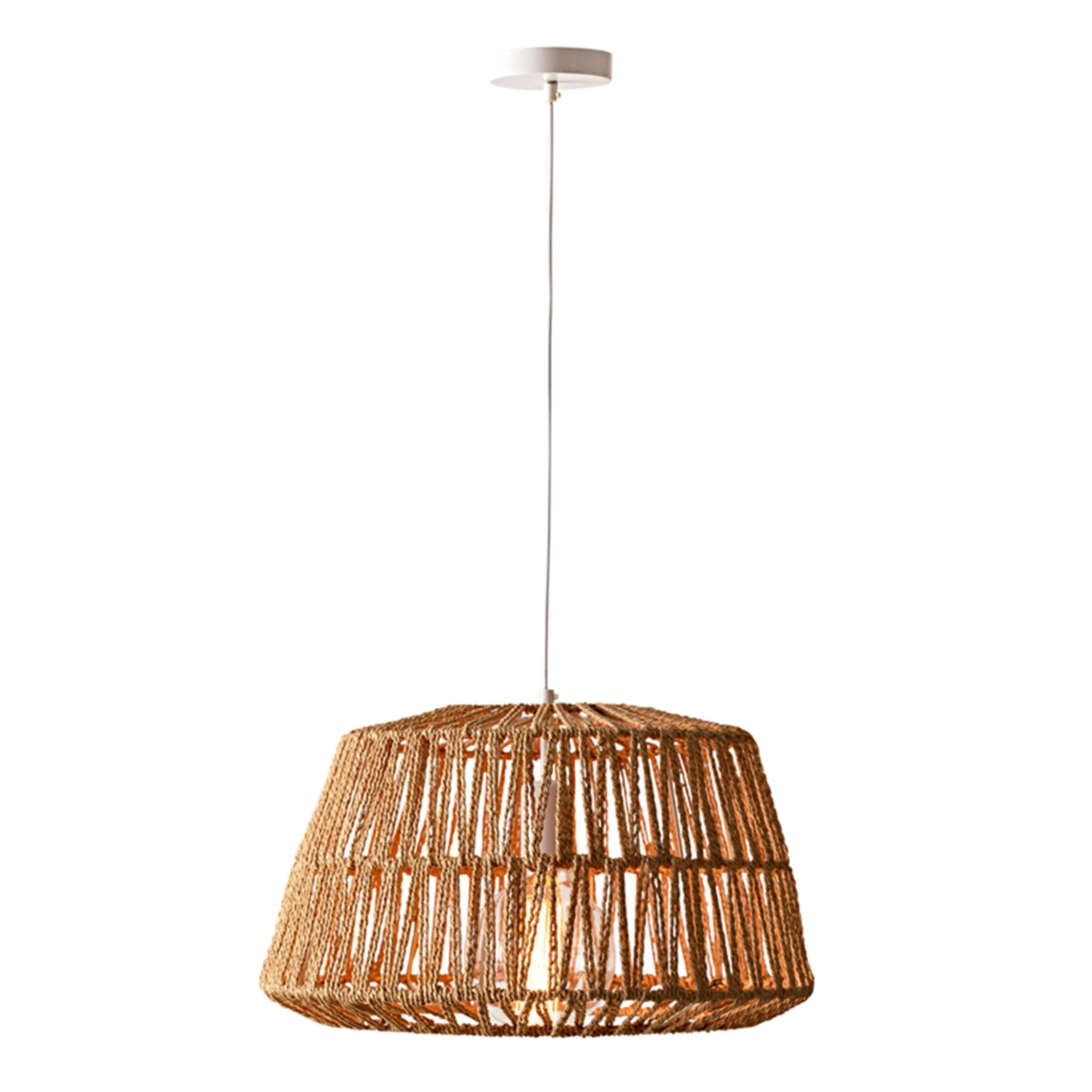 Woven Jute Bell Natural Pendant 25cm