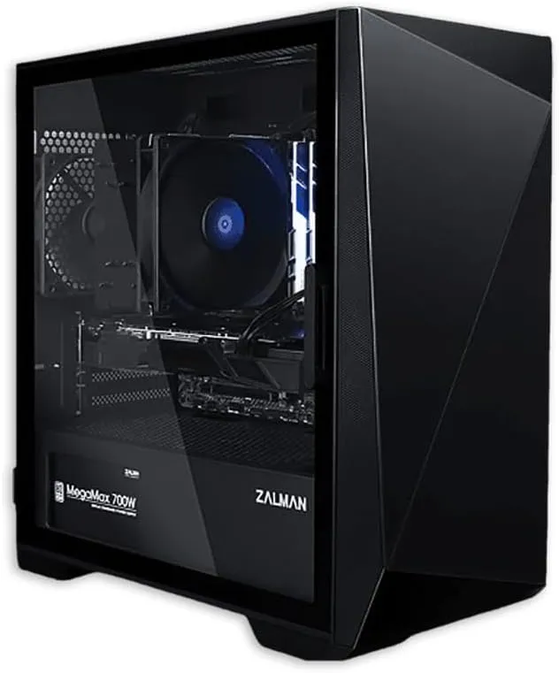 Zalman Z1 Iceberg mATX Mini-Tower PC Case 3 x Fans Pre-installed - Black